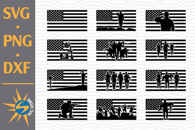 Solider American Flag SVG, PNG, DXF Digital Files Include SVG SVGStoreShop 