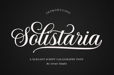 Solistaria-Elegant Calligraphy Font Font Great Studio 