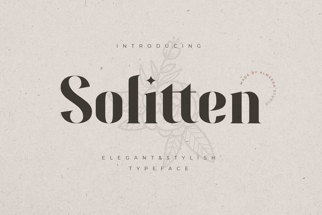 Solitten | Elegant & Stylish Typeface Font studioalmeera 