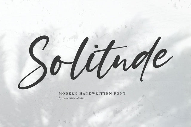 Solitude Modern Handwritten Font Font Letterative 