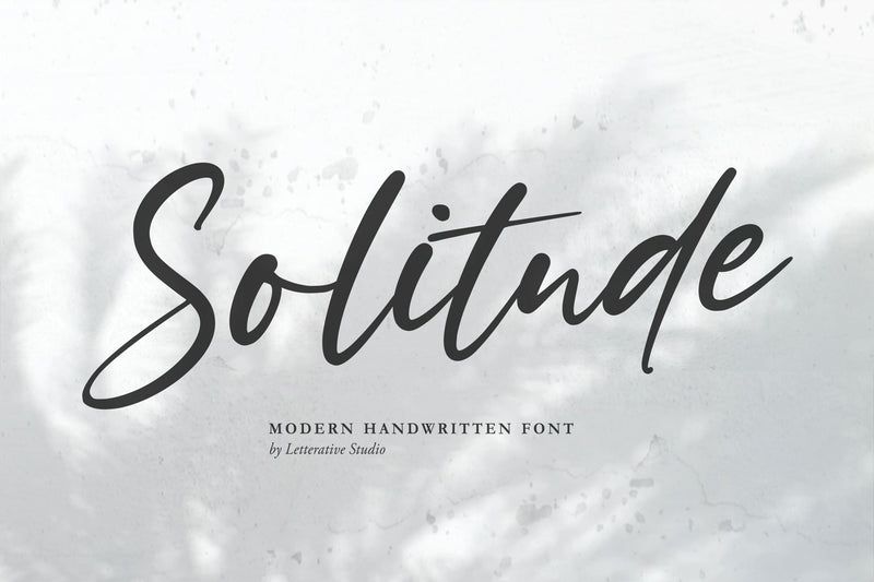 Solitude Modern Handwritten Font Font Letterative 