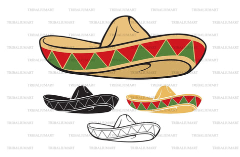 Sombrero (Mexican hat) SVG TribaliumArtSF 