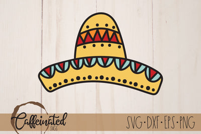 Sombrero SVG, Mexican Sombrero Hat SVG SVG Caffeinated SVGs 