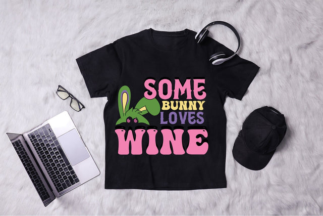 Some Bunny Loves Wine Retro SVG SVG MStudio 