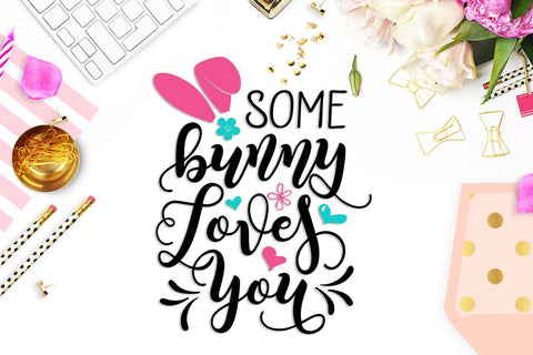 Some bunny loves you cut file | Easter Bunny Kids SVG TheBlackCatPrints 