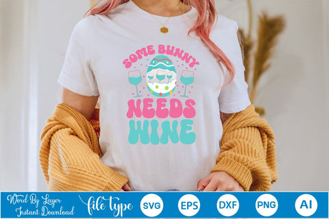 Some Bunny Needs Wine SVG Cut File SVGs,Quotes and Sayings,Food & Drink,On Sale, Print & Cut SVG DesignPlante 503 