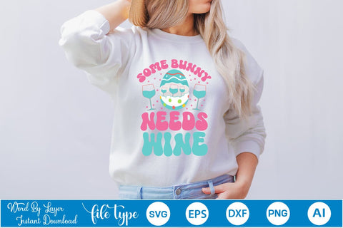 Some Bunny Needs Wine SVG Cut File SVGs,Quotes and Sayings,Food & Drink,On Sale, Print & Cut SVG DesignPlante 503 