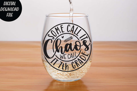 some call it chaos we call it 7th grade svg,Teacher Svg, Cool Teacher T-shirt svg, Cut files, Funny Teacher Svg SVG Isabella Machell 