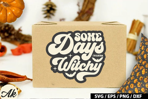 Some days i'm extra witchy Retro Stickers SVG akazaddesign 