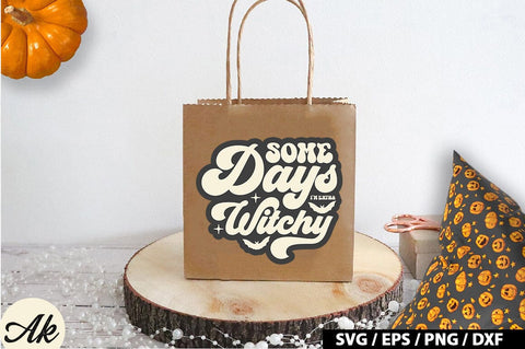 Some days i'm extra witchy Retro Stickers SVG akazaddesign 