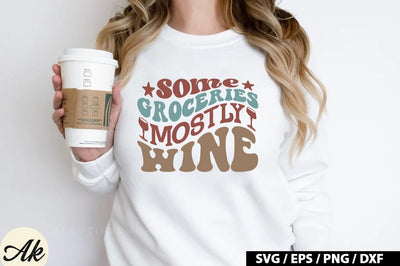Some groceries mostly wine Retro SVG SVG akazaddesign 