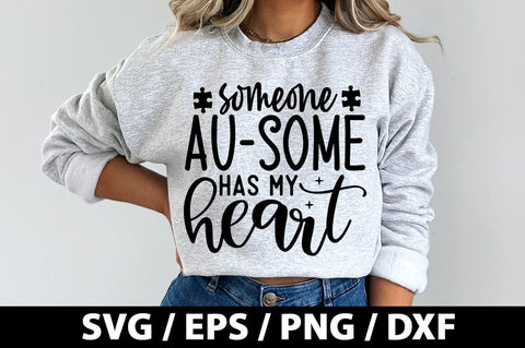Someone au-some has my heart SVG SVG akazaddesign 