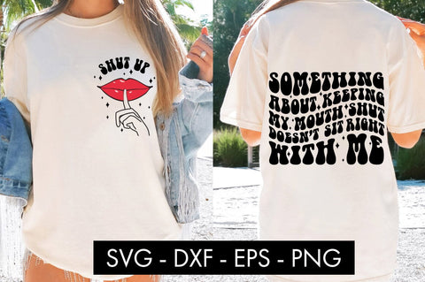 Something About Keeping My Mouth Shut SVG Cut File PNG SVG Freeling Design House 