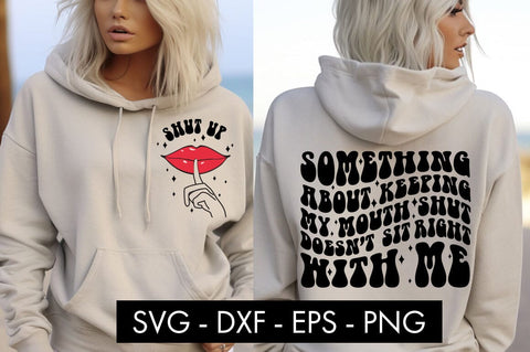 Something About Keeping My Mouth Shut SVG Cut File PNG SVG Freeling Design House 