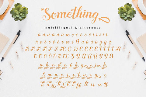 Something - Cursive Handwritten Font Font Ibey Design 