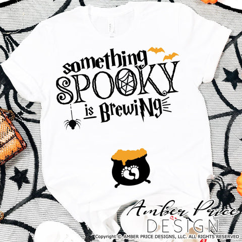 Something Spooky is Brewing SVG | Halloween Pregnancy SVG - So Fontsy