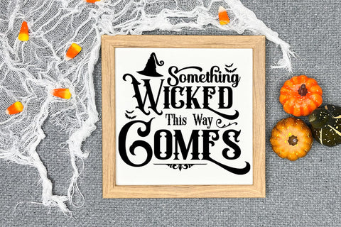 Something Wicked Halloween SVG I Halloween Door Sign SVG SVG Happy Printables Club 