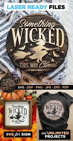 Something Wicked this way comes | Halloween SVG Sign SVG The Vintage Signs Shop 