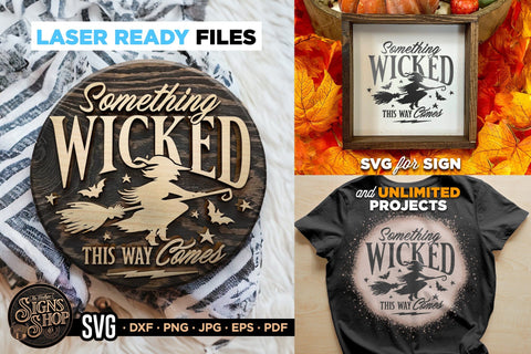 Something Wicked this way comes | Halloween SVG Sign SVG The Vintage Signs Shop 