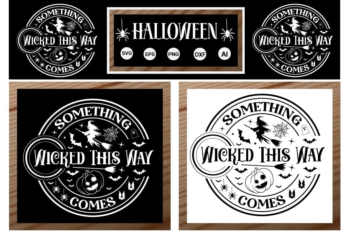 Something Wicked This Way Comes Round SVG