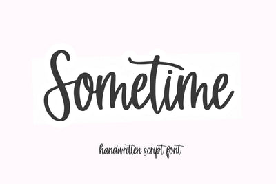 Sometime - Handwritten Script Font Font KA Designs 