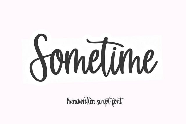 Sometime - Handwritten Script Font Font KA Designs 