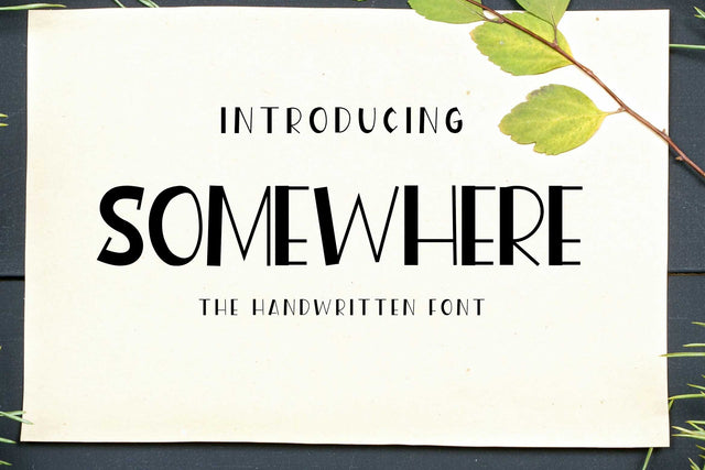 Somewhere Font LetterdayStudio 