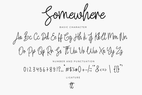 Somewhere Handwritten Font LetterdayStudio 
