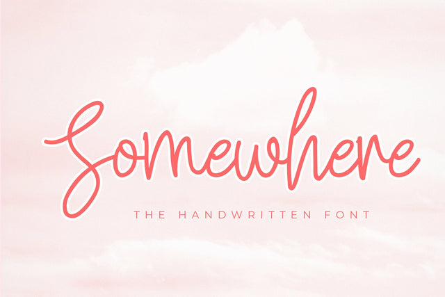 Somewhere Handwritten Font LetterdayStudio 