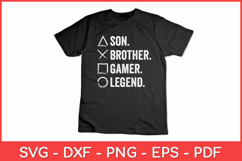 Son Brother Gaming Legend Video Game Lover Svg Design SVG artprintfile 