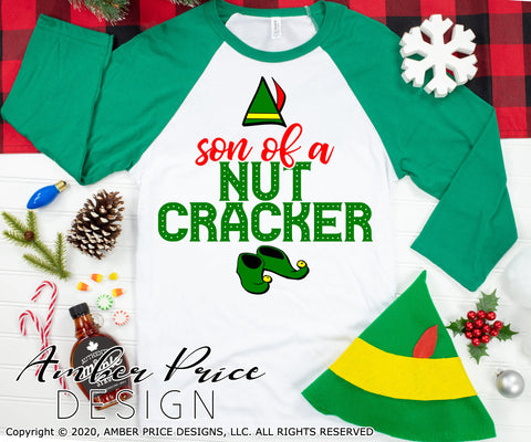 Son of a Nutcracker SVG PNG DXF | Funny Elf Christmas SVG | Winter SVGs for Kids and Adults from Amber Price Design SVG Amber Price Design 