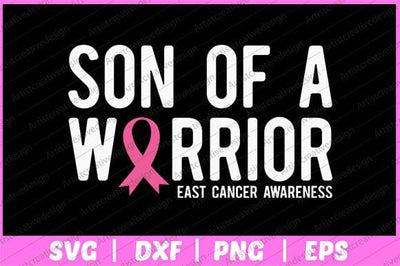 Son of a Warrior Breast Cancer Awareness Svg Design SVG artprintfile 