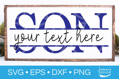 Son Split Monogram SVG SVG SavanasDesign 