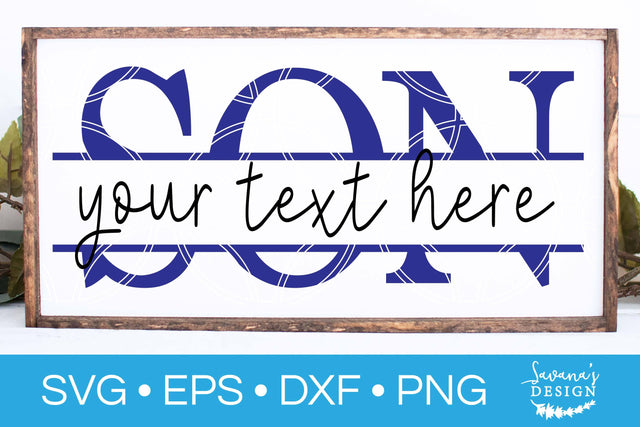 Son Split Monogram SVG SVG SavanasDesign 