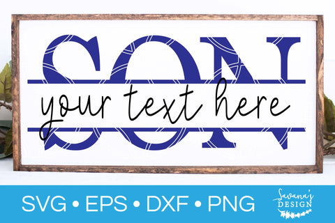 Son Split Monogram SVG SVG SavanasDesign 
