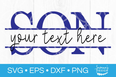 Son Split Monogram SVG SVG SavanasDesign 