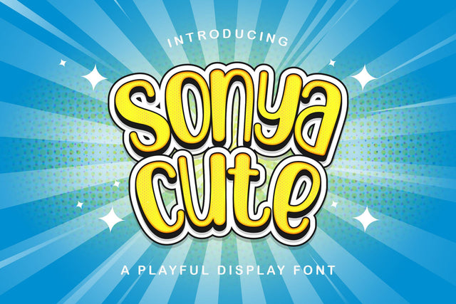 Sonya Cute - Playful Display Font Font StringLabs 