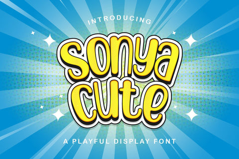 Sonya Cute - Playful Display Font Font StringLabs 