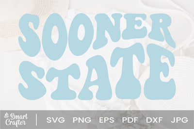 Sooner State svg, wavy style svg, EPS PNG Cricut Instant Download SVG Fauz 