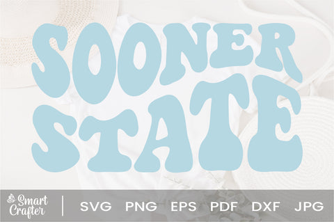 Sooner State svg, wavy style svg, EPS PNG Cricut Instant Download SVG Fauz 