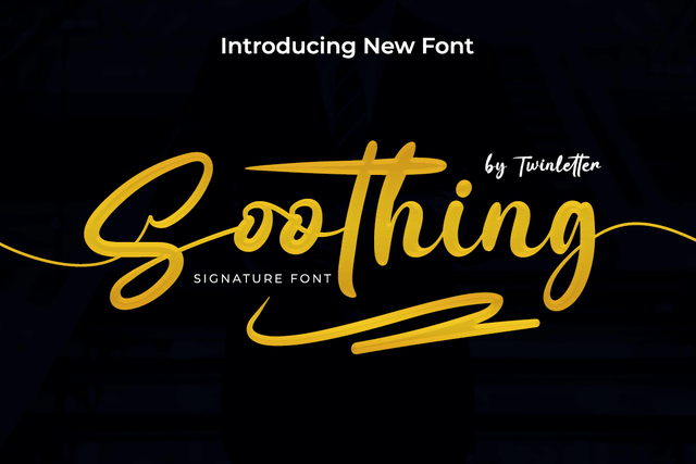 Soothing signature font Font twinletter 