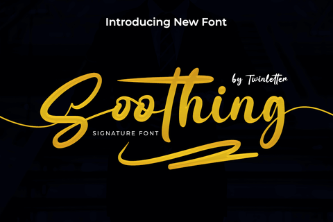 Soothing signature font Font twinletter 