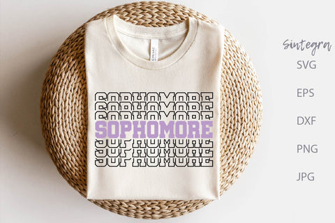 Sophomore Stacked Design SVG Cut File Free For Commercial Use SVG Sintegra 