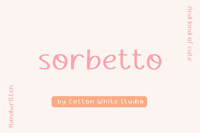 Sorbetto Font Cotton White Studio 