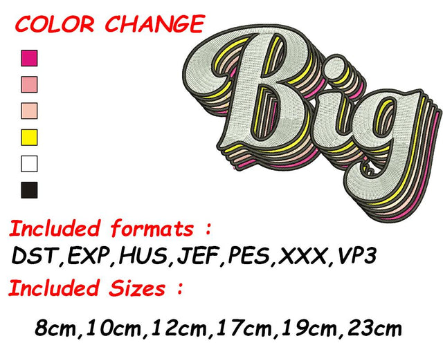 Sorority Embroidery, Big Little Embroidery, Big Little, Big Little Sister, Big Little Reveal, PES, DST, JEF Embroidery/Applique DESIGNS SVG Digital Designer 