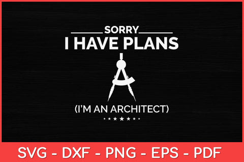 Sorry I Have Plans Funny Architect Svg Design SVG artprintfile 