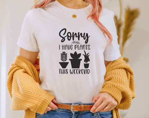 Sorry I Have Plants This Weekend SVG, Funny Plant Lover SVG Cut File SVG HappyDesignStudio 