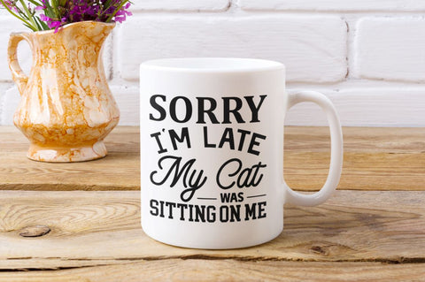 Sorry i'm late my cat was sitting on me SVG SVG Regulrcrative 