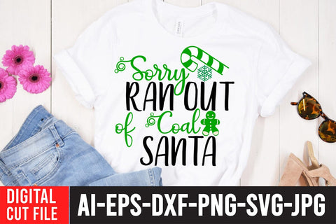 Sorry Ran Out Coal Santa SVG Cut File SVG BlackCatsMedia 
