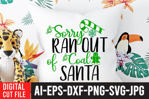 Sorry Ran Out Coal Santa SVG Cut File SVG BlackCatsMedia 